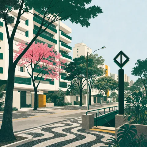Ilustração de São Paulo para explorar Vila Clementino