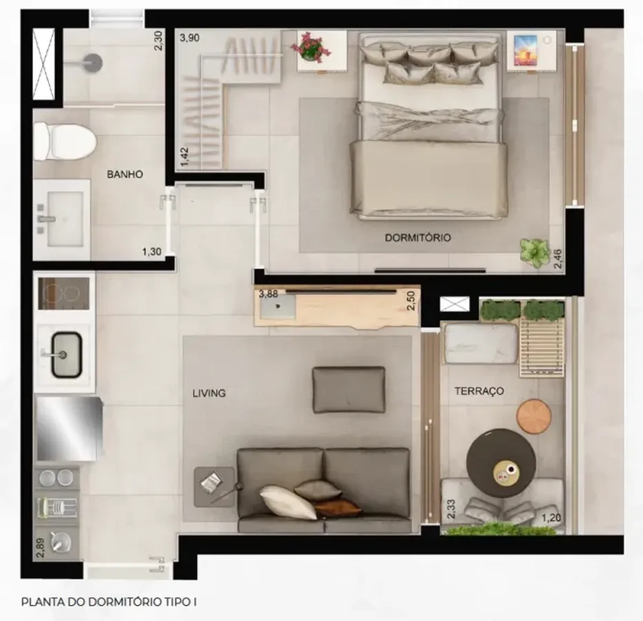 Apartamento para alugar 1 quarto, 30 m² em Vila Clementino, São Paulo — foto 1