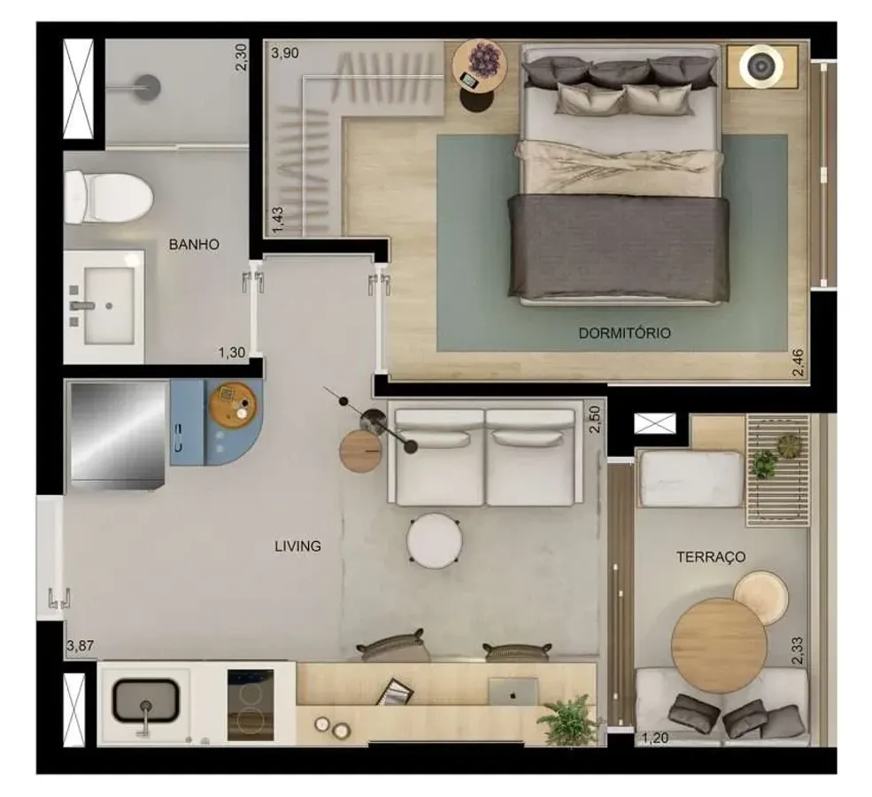 Apartamento para alugar 1 quarto, 26 m² em Vila Clementino, São Paulo — foto 1
